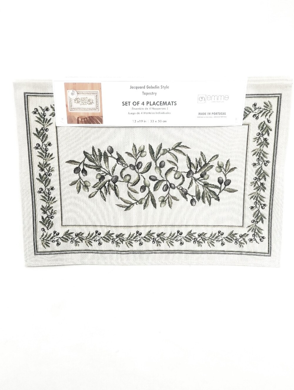 Set of 4 Tapestry Olives Placemats - Olive Branch Design